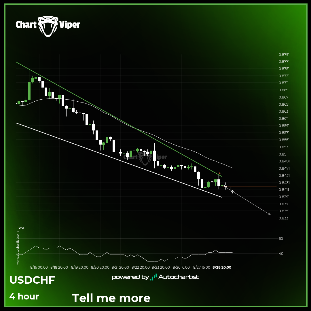 Will USD/CHF have enough momentum to break support?