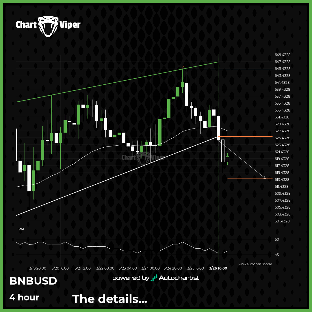 Binance - support line breached