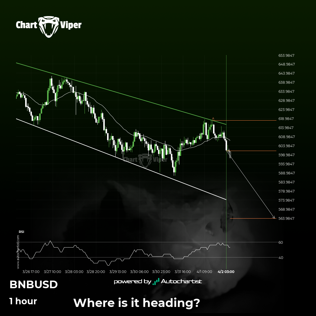 Binance approaching support of a Channel Down