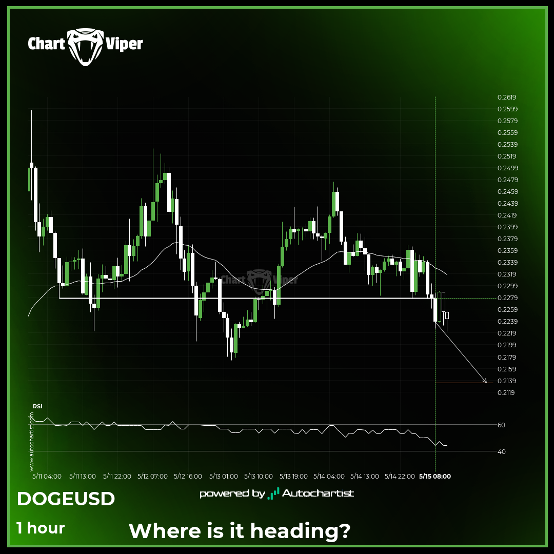 Support breakout on Dogecoin