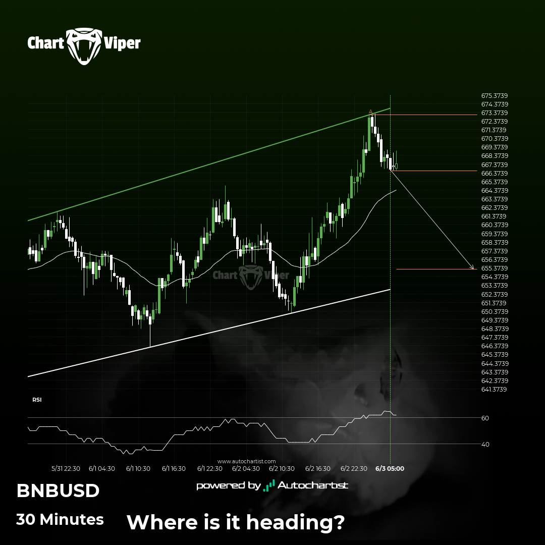 Binance - getting close to support of a Channel Up