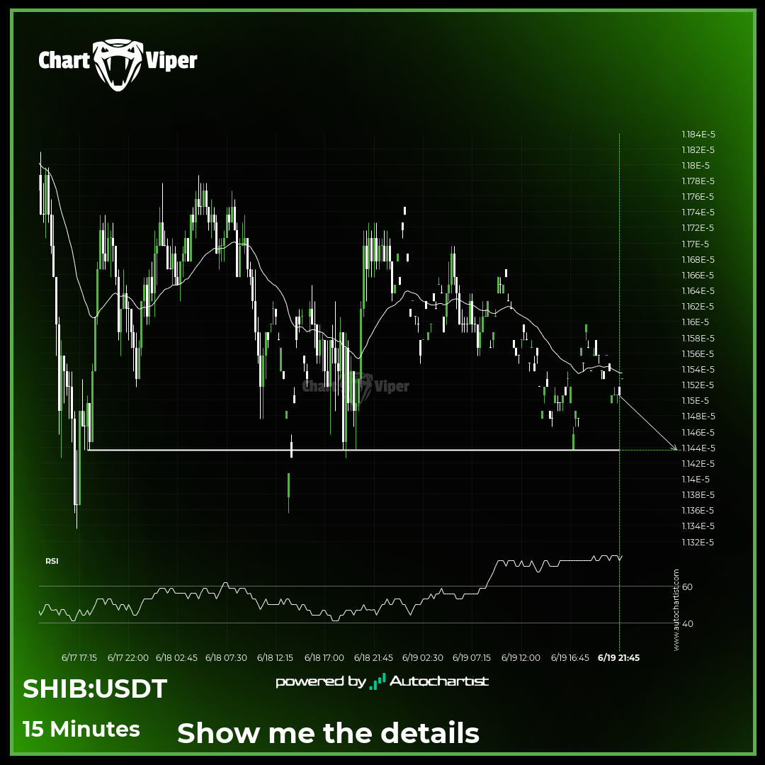 A potential bearish movement on Shiba Inu