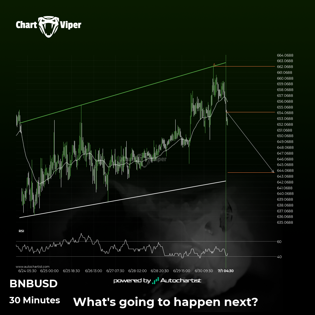 A potential bearish movement on Binance