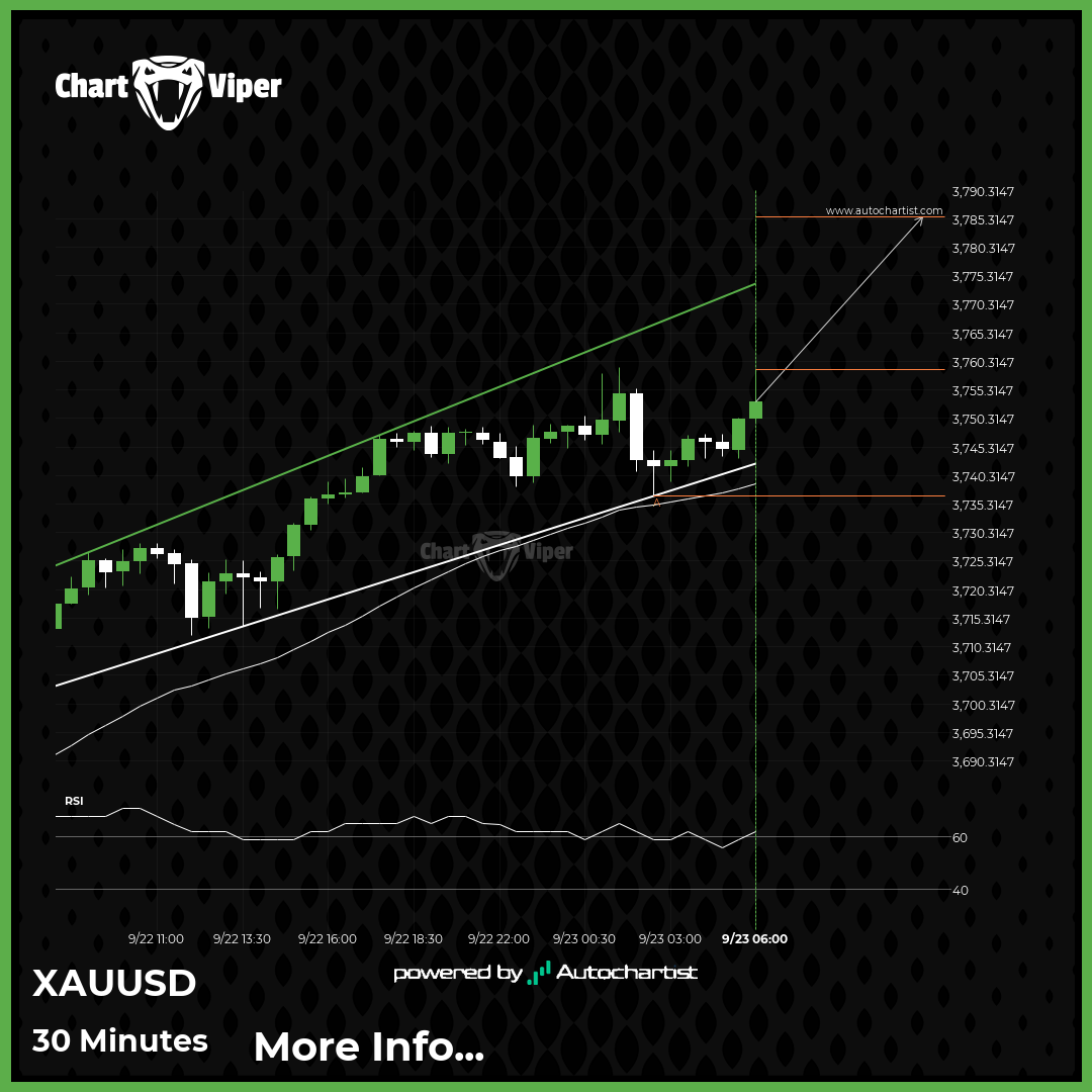 XAU/USD Target Level: 3785.6037 - CHARTVIPER